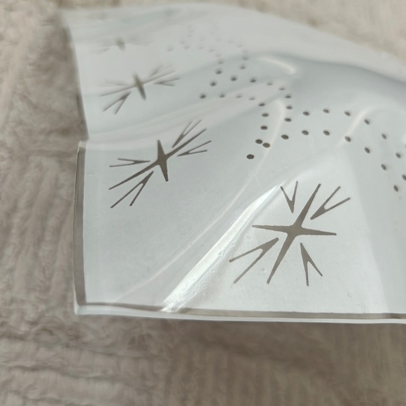 Square Glass Pattern Shade Ceiling Mount Light Fixture star pattern - Picture 3 of 16